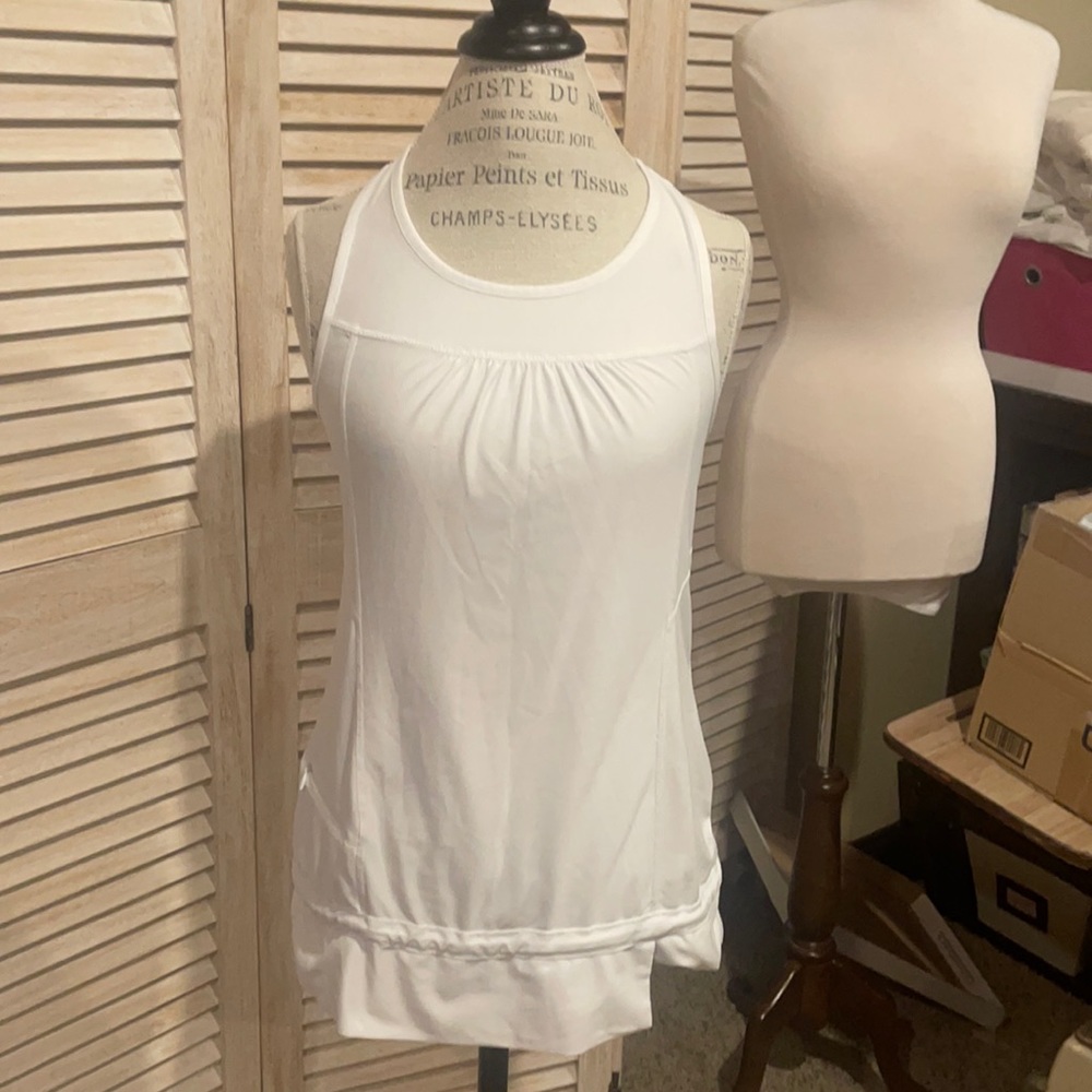 Athleta RacerBack Tank Top with Mesh Top